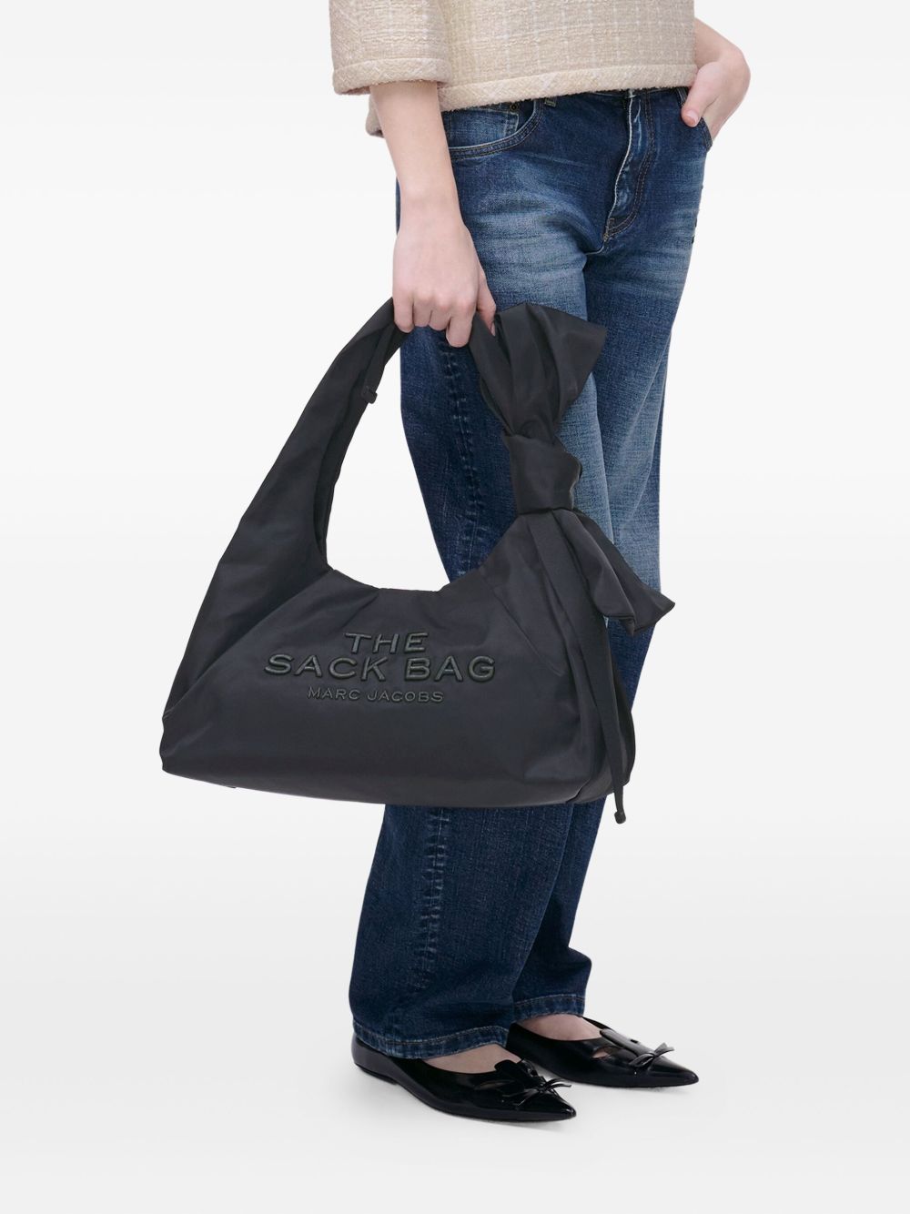 Marc Jacobs The Bow Nylon Sack Bag Black