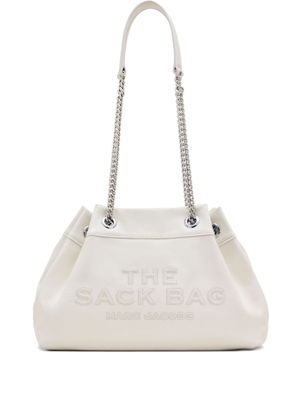 Marc Jacobs The Leather Chain Sack White Shoulder Bag White