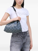 Marc Jacobs The Quilted Denim Chain Sack Bag Clear Blue