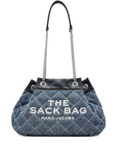 Marc Jacobs The Quilted Denim Chain Sack Bag Clear Blue