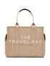 Marc Jacobs The Travel Tote Large Cotton Shopper Bag Beige