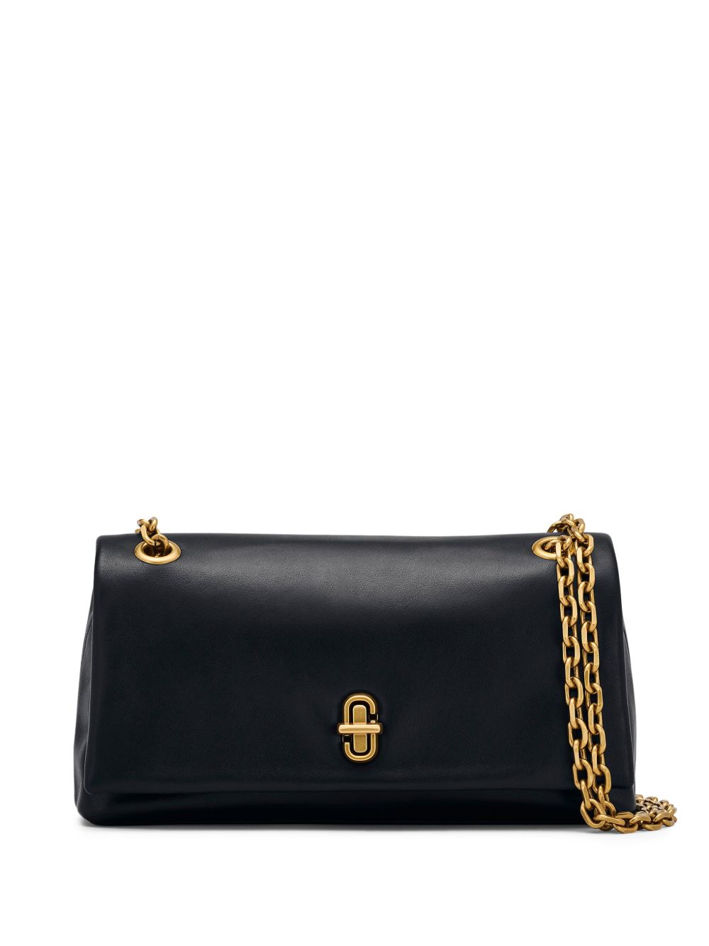 Marc Jacobs The Dual Chain Mini Leather Shoulder Bag Black