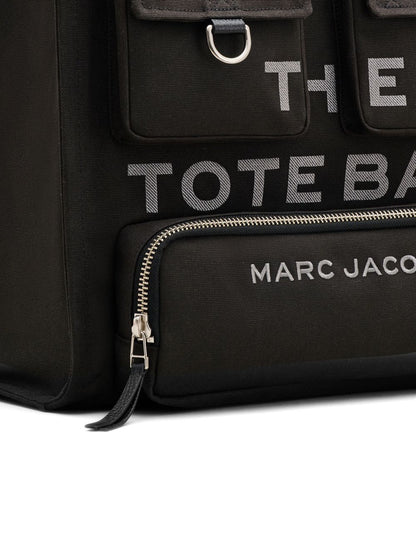 Marc Jacobs The Large Tote Black Canvas Shopper Bag Black