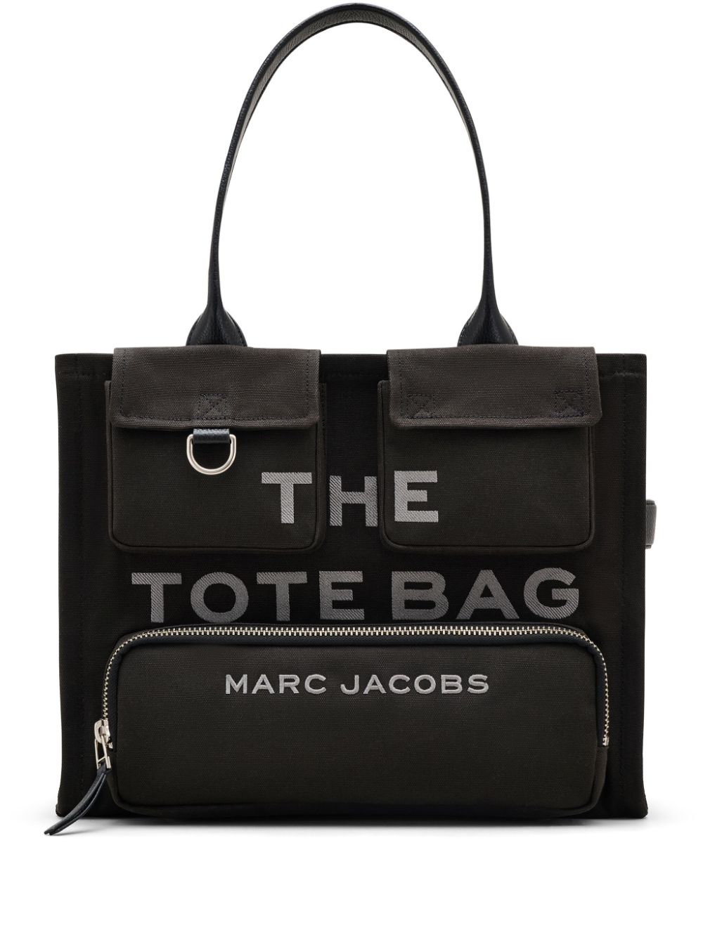 Marc Jacobs The Large Tote Black Canvas Shopper Bag Black