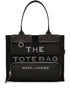Marc Jacobs The Large Tote Black Canvas Shopper Bag Black