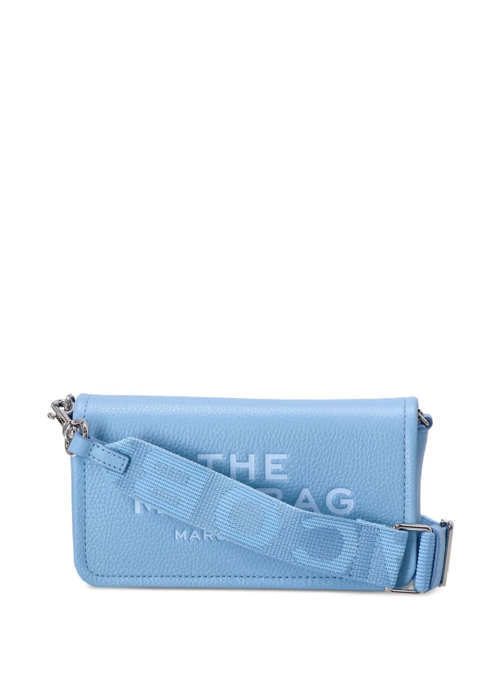 Marc Jacobs The Leather Mini Foldover Shoulder Bag Clear Blue