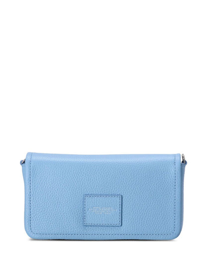 Marc Jacobs The Leather Mini Foldover Shoulder Bag Clear Blue