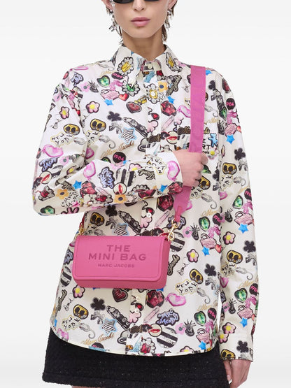 Marc Jacobs The Mini Foldover Crossbody Bag in Fuchsia Leather