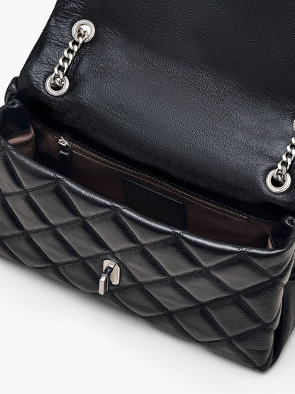 Marc Jacobs The Quilted Dual Convertible Leather Shoulder Bag Black