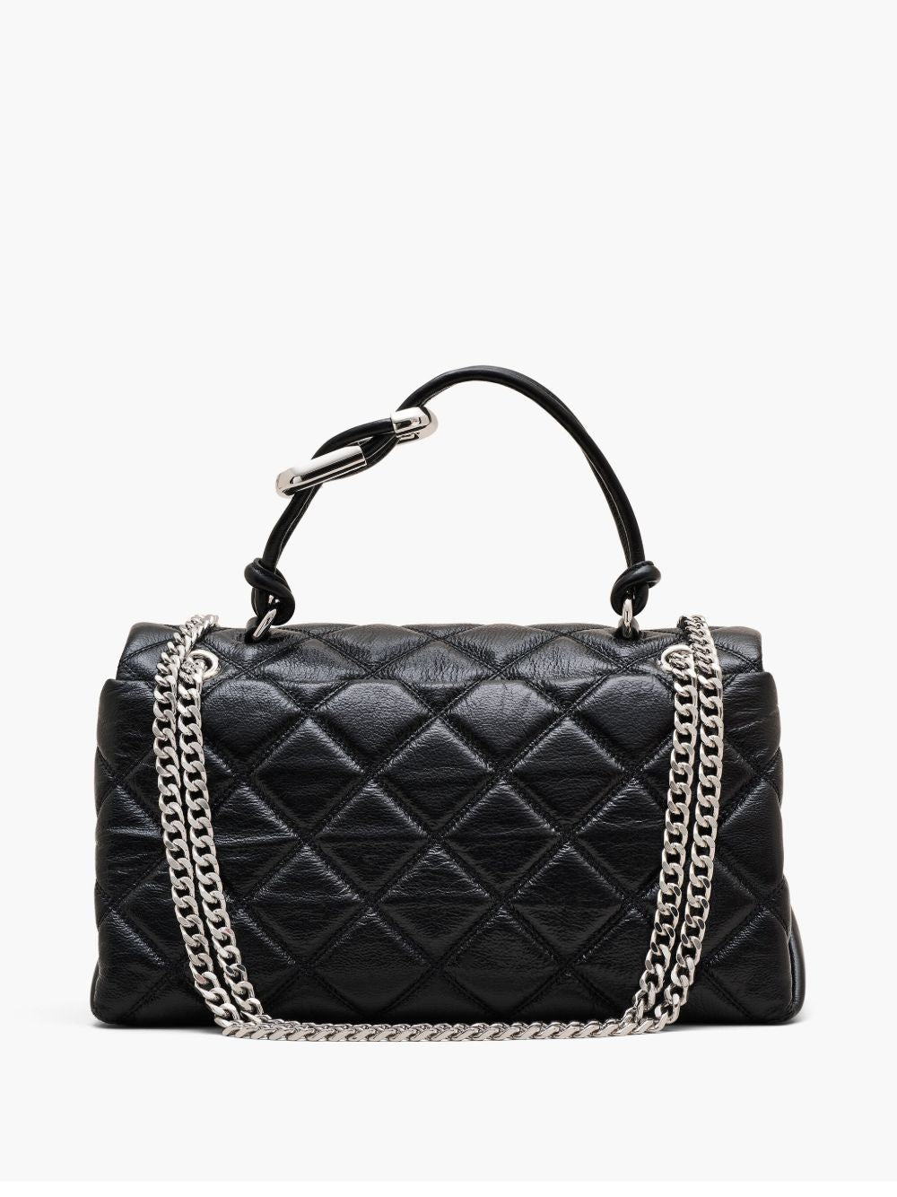 Marc Jacobs The Quilted Dual Convertible Leather Shoulder Bag Black