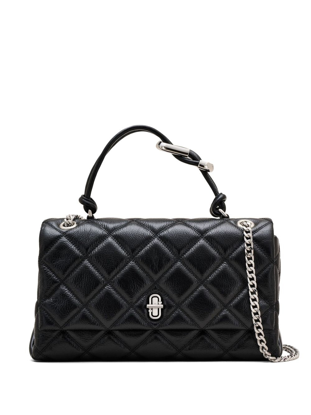 Marc Jacobs The Quilted Dual Convertible Leather Shoulder Bag Black