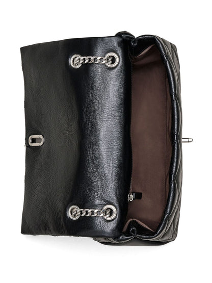 Marc Jacobs The Quilted Dual Convertible Leather Shoulder Bag Black