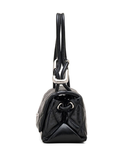 Marc Jacobs The Mini Quilted Dual Chain Leather Shoulder Bag Black