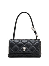 Marc Jacobs The Mini Quilted Dual Chain Leather Shoulder Bag Black