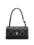 Marc Jacobs The Mini Quilted Dual Chain Leather Shoulder Bag Black