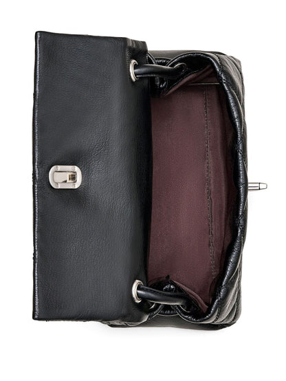 Marc Jacobs The Mini Quilted Dual Chain Leather Shoulder Bag Black