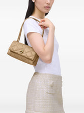 Marc Jacobs The Quilted Mini Dual Chain Leather Shoulder Bag Camel
