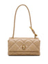 Marc Jacobs The Quilted Mini Dual Chain Leather Shoulder Bag Camel