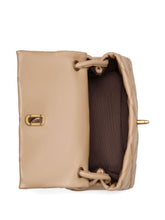 Marc Jacobs The Quilted Mini Dual Chain Leather Shoulder Bag Camel