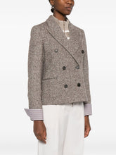 Brunello Cucinelli Double-Breasted Wool and Silk Jacket Brown brown