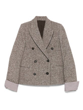Brunello Cucinelli Double-Breasted Wool and Silk Jacket Brown brown