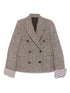 Brunello Cucinelli Double-Breasted Wool and Silk Jacket Brown brown