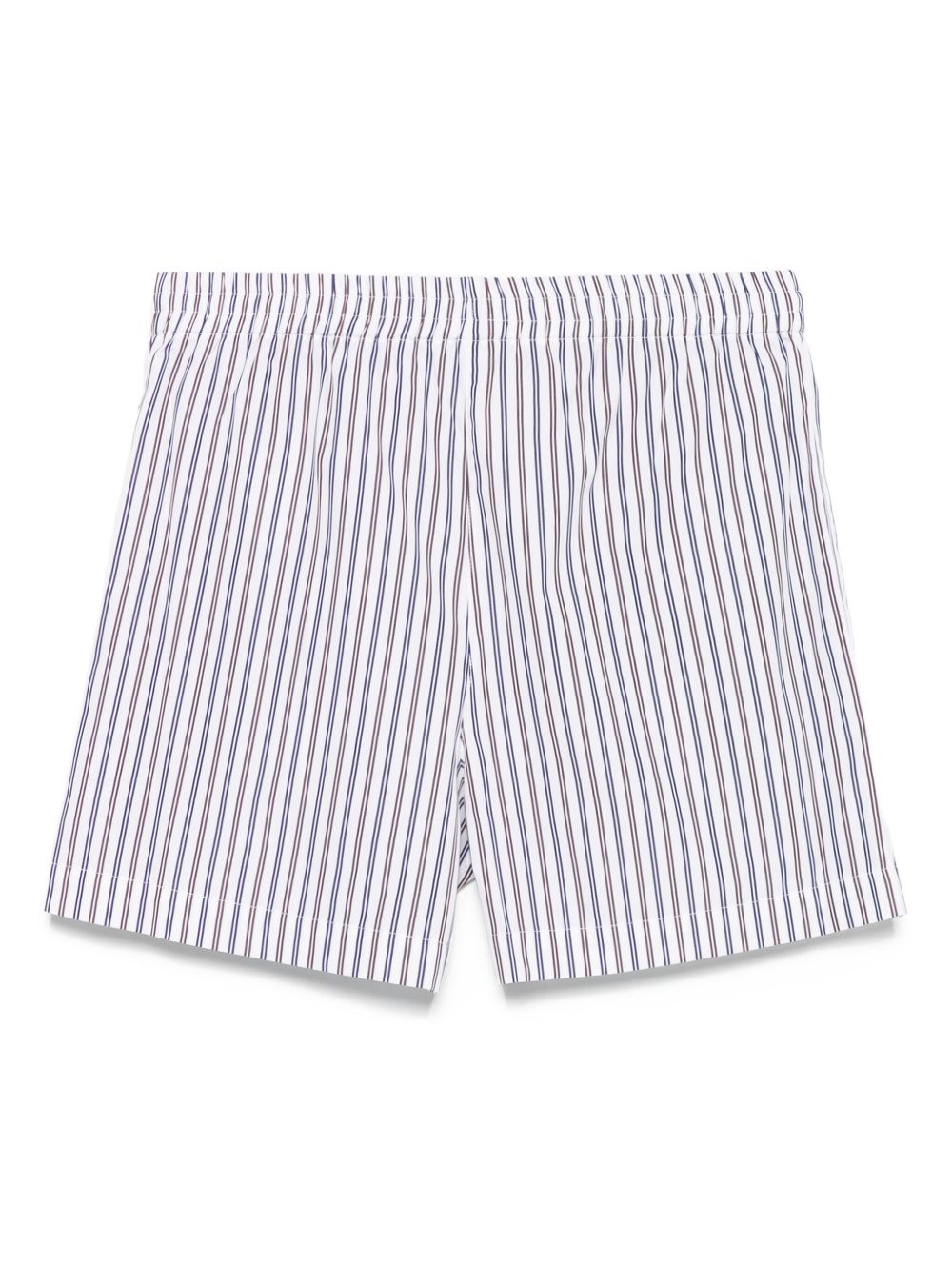 The Attico Striped Cotton Shorts Multicolour