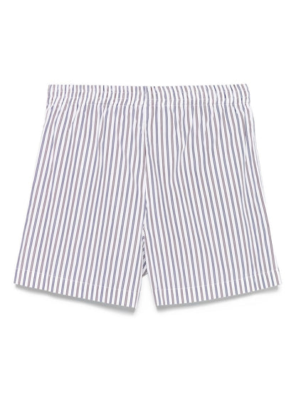 The Attico Striped Cotton Shorts Multicolour