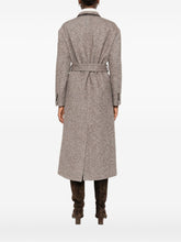 Brunello Cucinelli Tweed Wool Belted Coat Brown