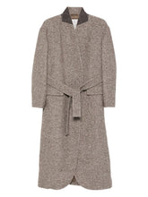 Brunello Cucinelli Tweed Wool Belted Coat Brown