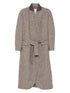 Brunello Cucinelli Tweed Wool Belted Coat Brown