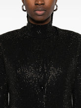 Emporio Armani Single-Breasted Sequin Embellished Wool-Blend Jacket Black Black