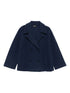 Emporio Armani Double-Breasted Virgin Wool Coat Blue