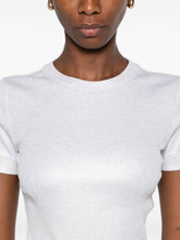 Brunello Cucinelli Ribbed Cotton-Blend T-Shirt Silver