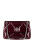 Tory Burch Kira Diamond Quilted Distressed Shoulder Bag Bordeaux