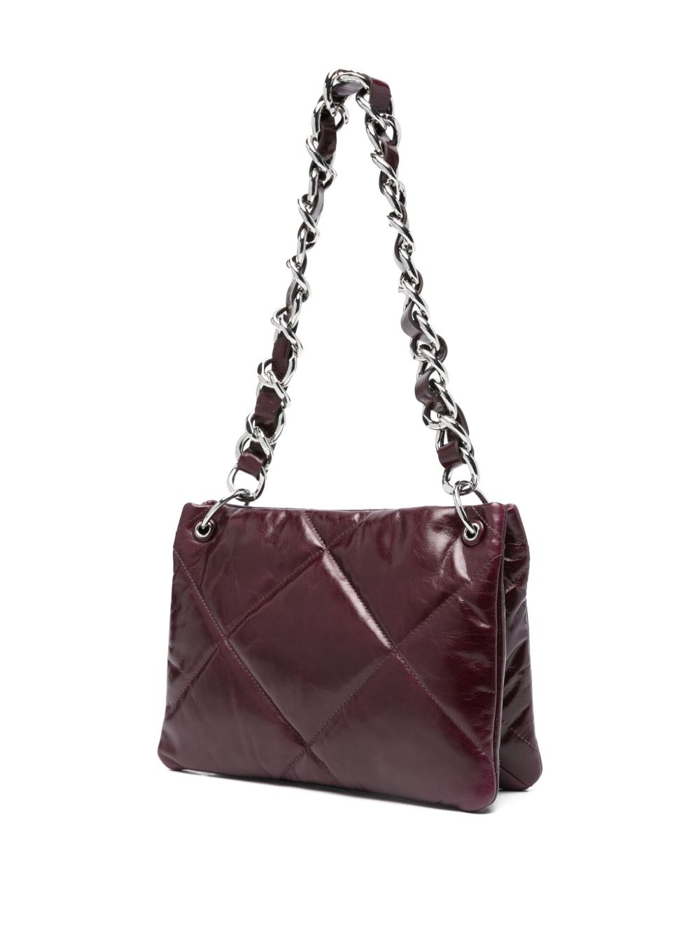 Tory Burch Quilted Chain-Strap Leather Shoulder Bag Bordeaux