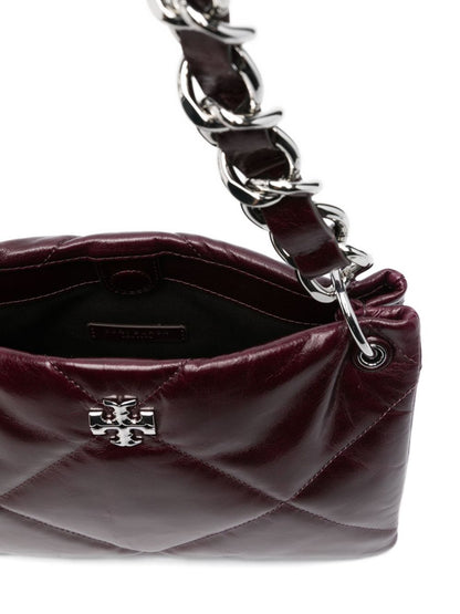Tory Burch Quilted Chain-Strap Leather Shoulder Bag Bordeaux