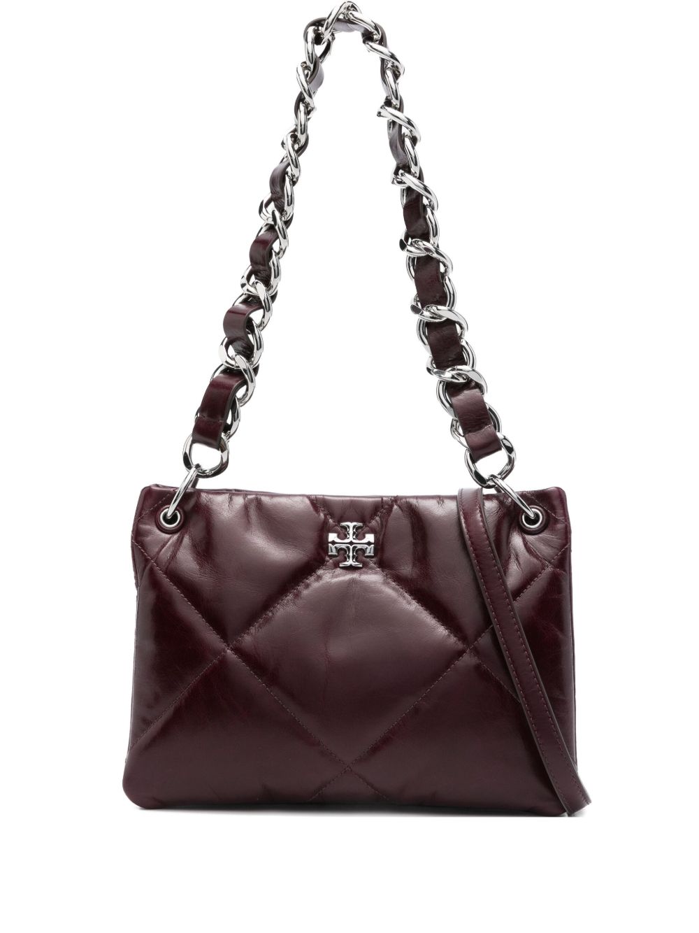 Tory Burch Quilted Chain-Strap Leather Shoulder Bag Bordeaux