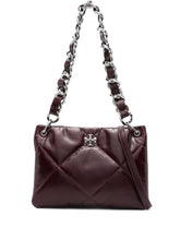 Tory Burch Quilted Chain-Strap Leather Shoulder Bag Bordeaux