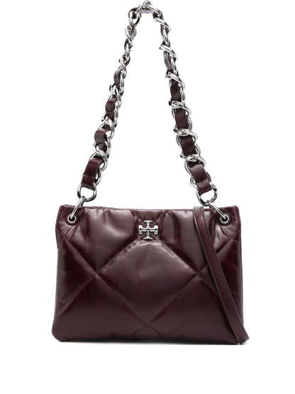 Tory Burch Quilted Chain-Strap Leather Shoulder Bag Bordeaux