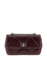 Tory Burch Kira Diamond Quilted Leather Clutch in Bordeaux