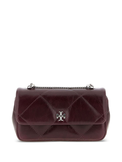 Tory Burch Kira Diamond Quilted Leather Clutch in Bordeaux