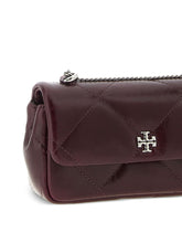 Tory Burch Kira Diamond Quilted Leather Clutch in Bordeaux