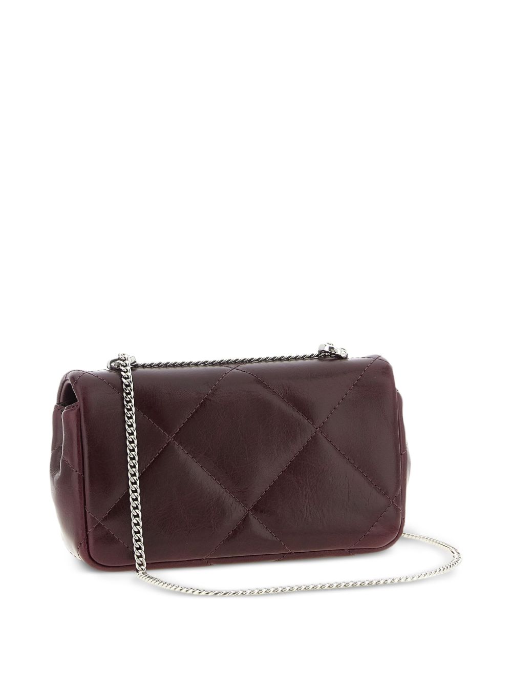 Tory Burch Kira Diamond Quilted Leather Clutch in Bordeaux