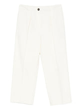Brunello Cucinelli Pleated Cropped Cotton Trousers White White
