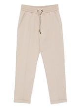 Brunello Cucinelli Drawstring Cuffed Cotton Sweatpants Beige Beige