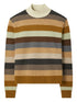 Tory Burch Striped Wool Turtleneck Sweater Multicolour MultiColour
