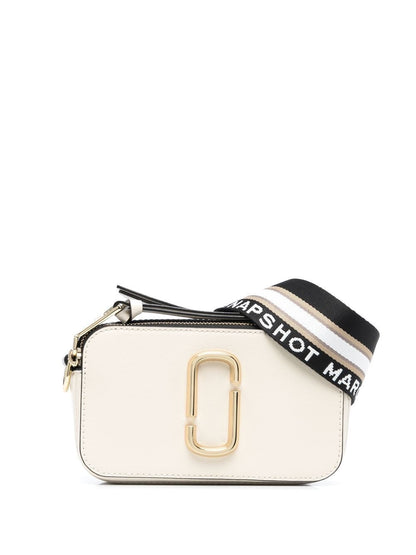 Marc Jacobs The Snapshot Leather Shoulder Bag White