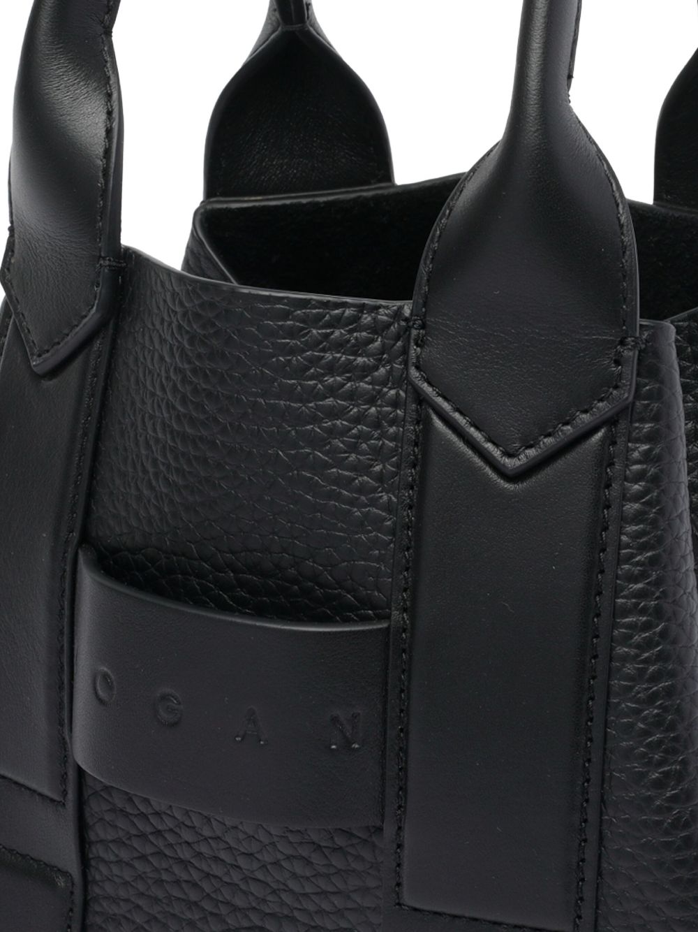 Hogan Pre Pre Script Small Calf Leather Shopper Bag Black