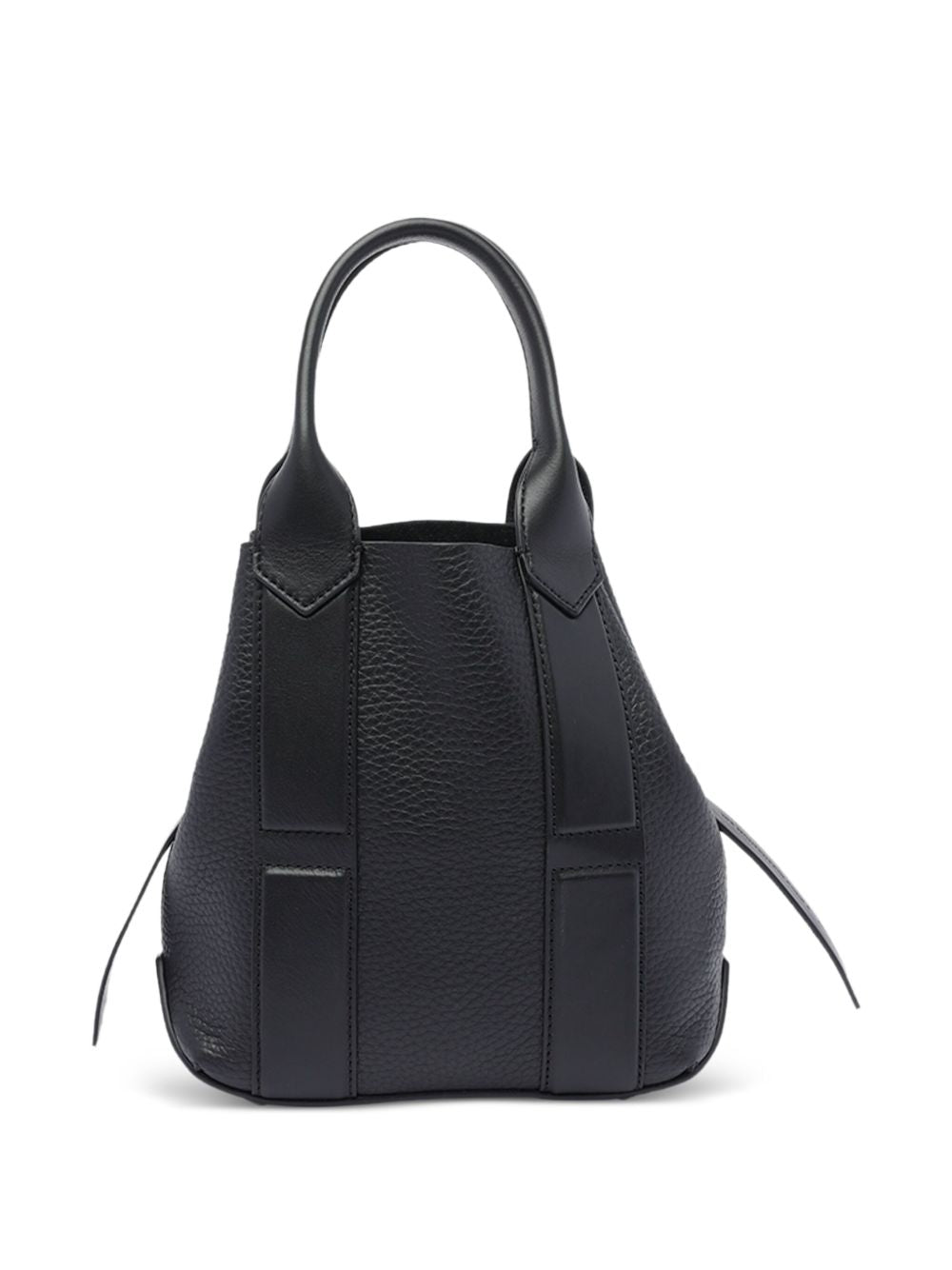 Hogan Pre Pre Script Small Calf Leather Shopper Bag Black